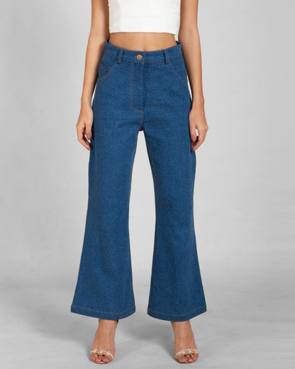 Women's High-Waisted Flare Jeans