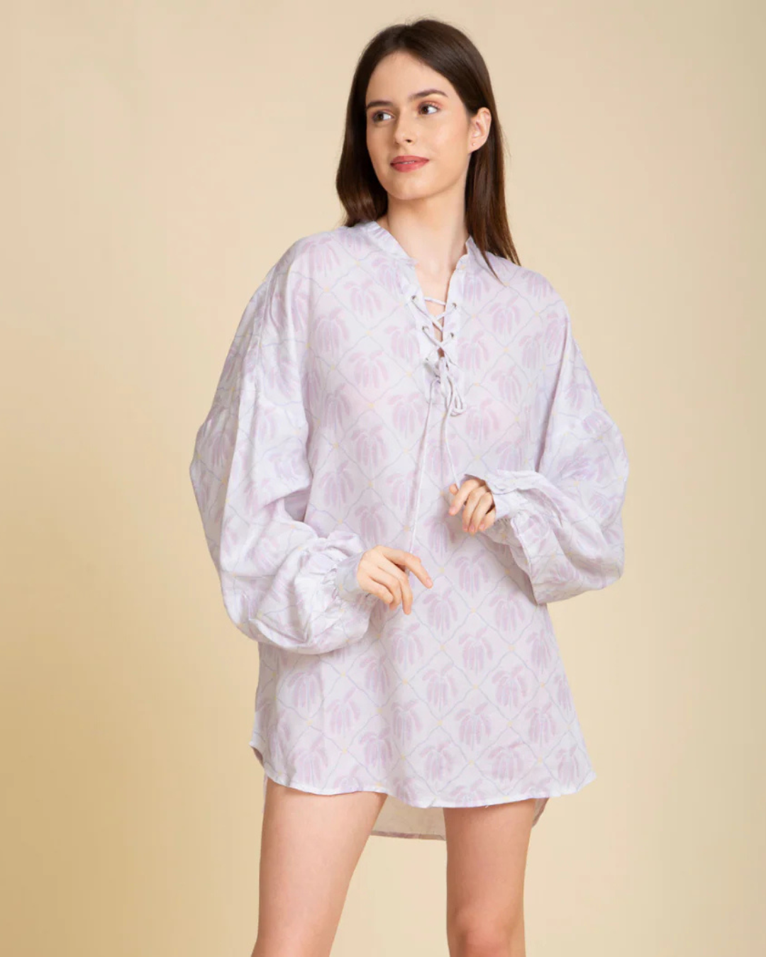 Blush Ease – Relaxed Printed dress