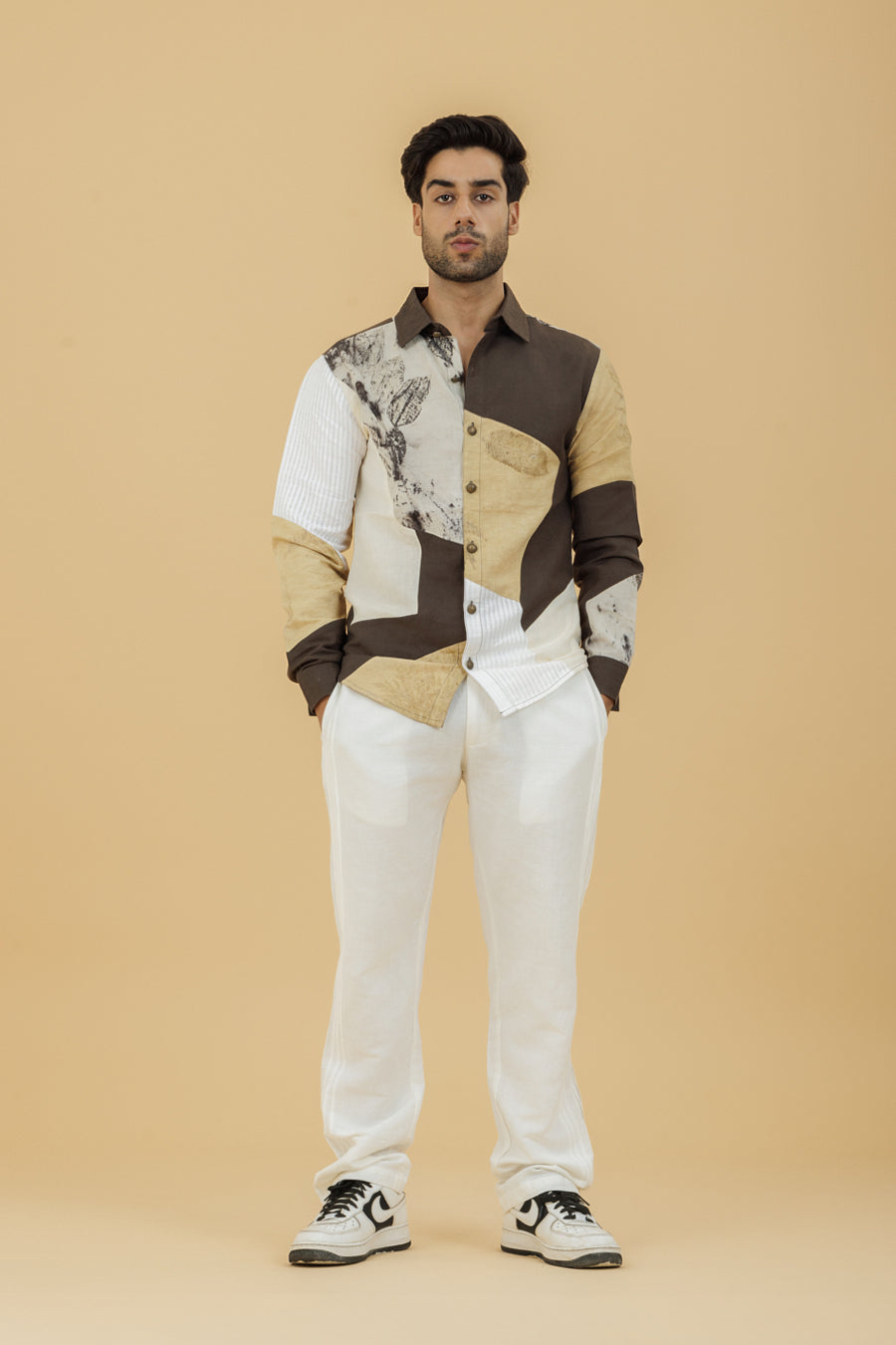 Botanical Patchwork Men's Shirt
