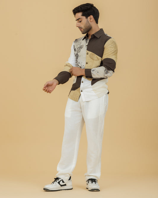 Botanical Patchwork Men's Shirt