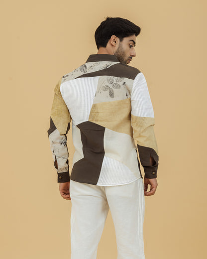 Botanical Patchwork Men's Shirt