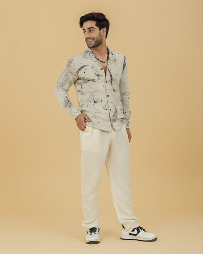 Beige Tailored Men's trouser