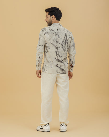 Botanical Print Men's Shirt