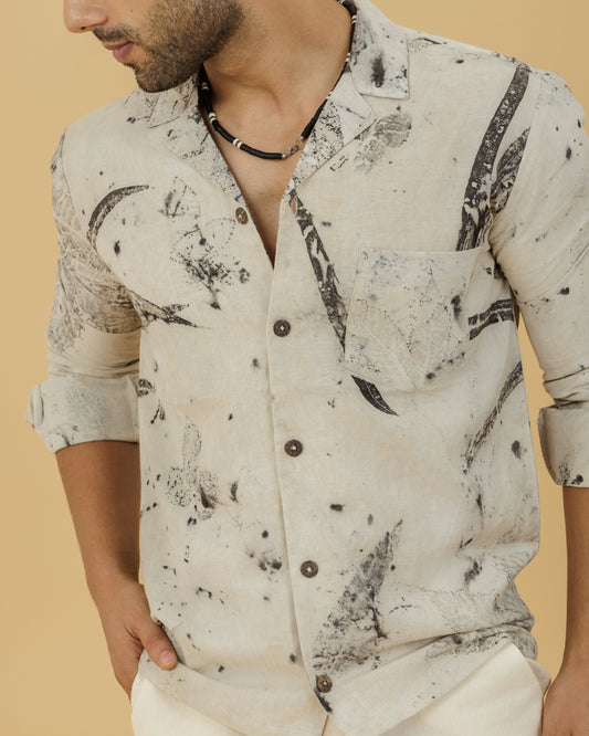 Botanical Print Men's Shirt