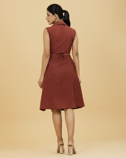 Earthy Hemp Slit Skirt