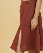 Women's Tie Up Top with Midi Skirt