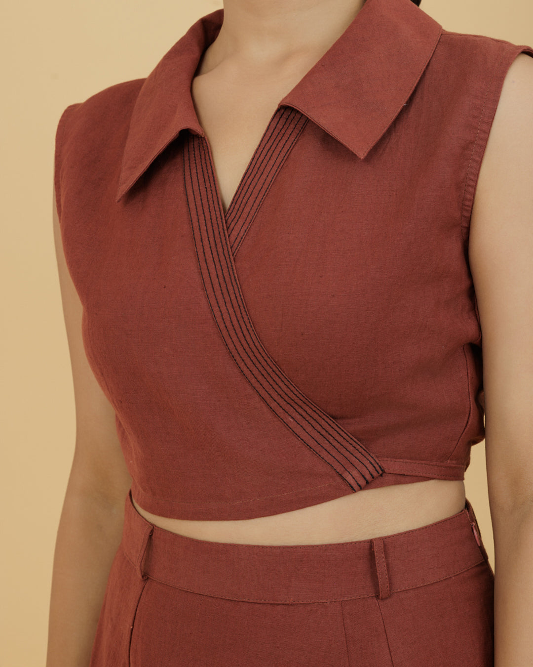 Top Women's Tie-Up Crop Top