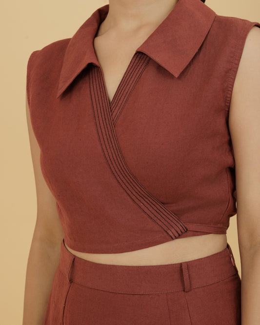 Top Women's Tie-Up Crop Top