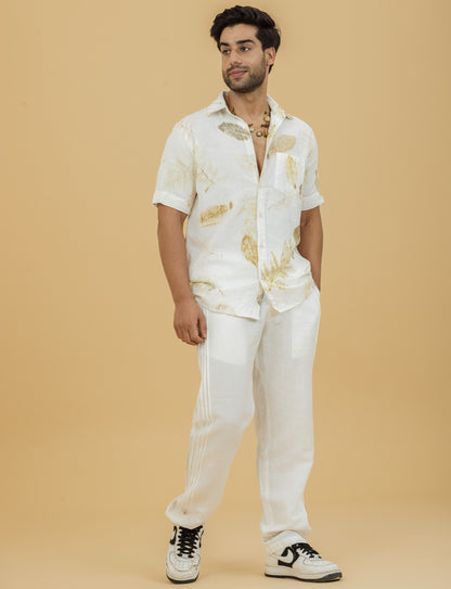 Tropic Ease Botanical Print Cuban Shirt