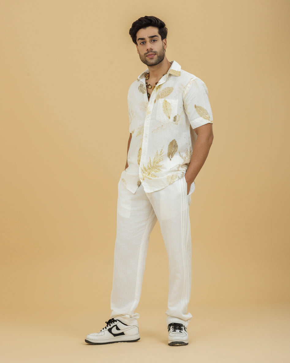 Tropic Ease Botanical Print Cuban Shirt