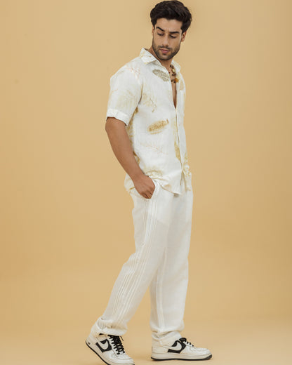 Tropic Ease Botanical Print Cuban Shirt