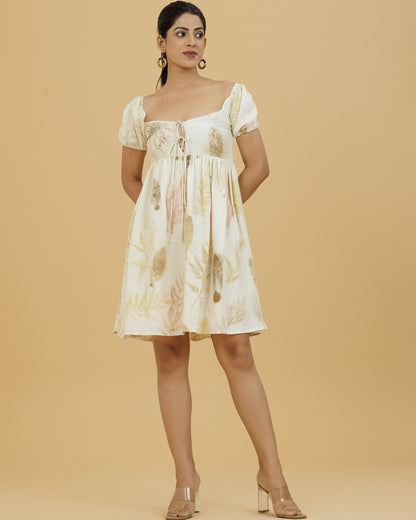 Women's Botanical print Short Dress