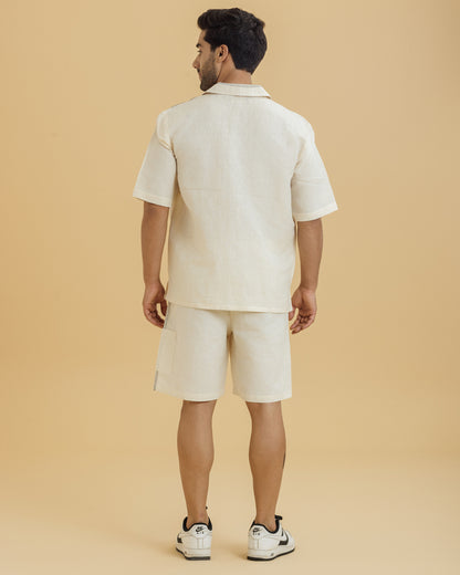 Men's Top stitch Shirt with Shorts