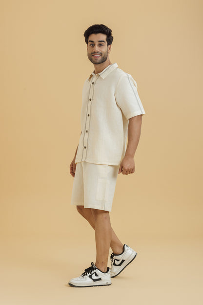 Classic Beige Men's Tailored Shorts