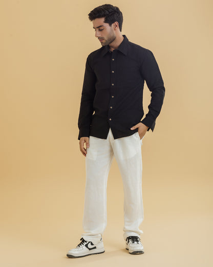 Hemp-Cotton Blend Full-Sleeve Men's Shirt