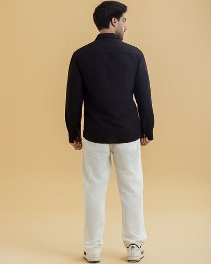 Hemp-Cotton Blend Full-Sleeve Men's Shirt