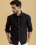 Hemp-Cotton Blend Full-Sleeve Men's Shirt