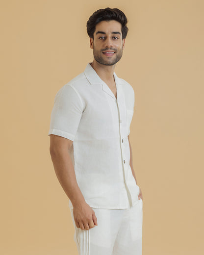 Men's Relaxed Fit Hemp Shirt | White