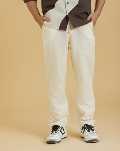 Beige Tailored Men's trouser