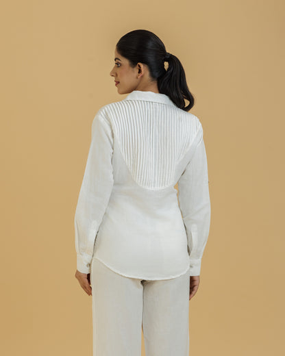 Top Pintuck Detail Full Sleeves Shirt