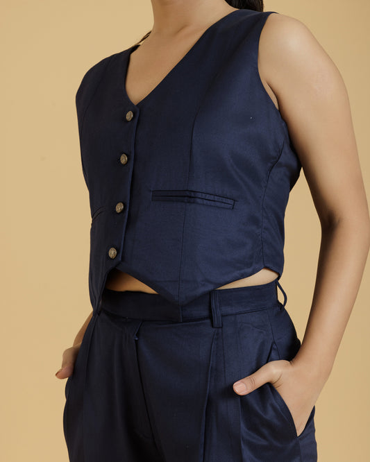 Bamboo Luxe Formal Vest | Blue